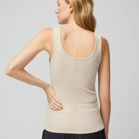White House Black Market Rib Scoop Tank Biscotti Small - Picture 7 of 7